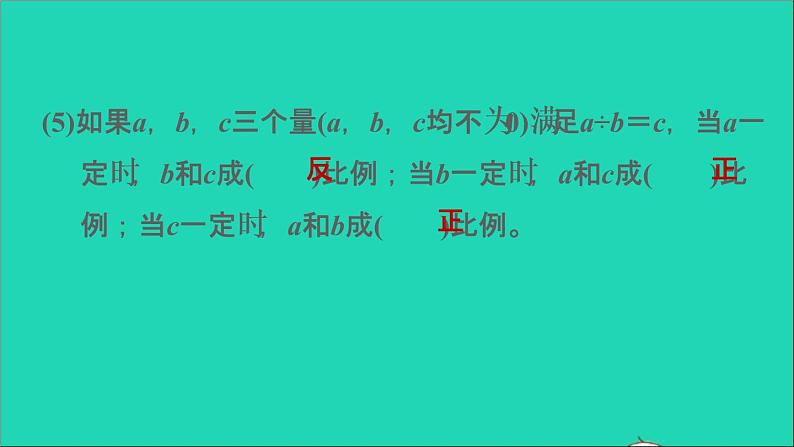 2022六年级数学下册第4单元正比例与反比例16反比例阶段小达标6课件北师大版05