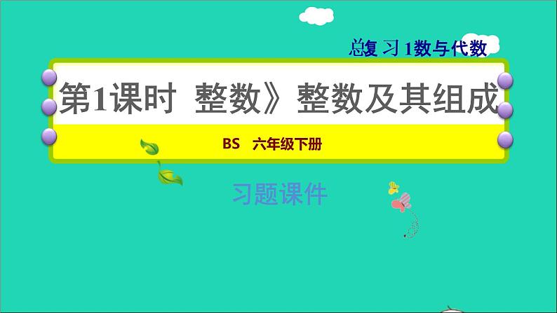 2022六年级数学下册总复习1数与代数第1课时整数1整数及其组成习题课件北师大版01