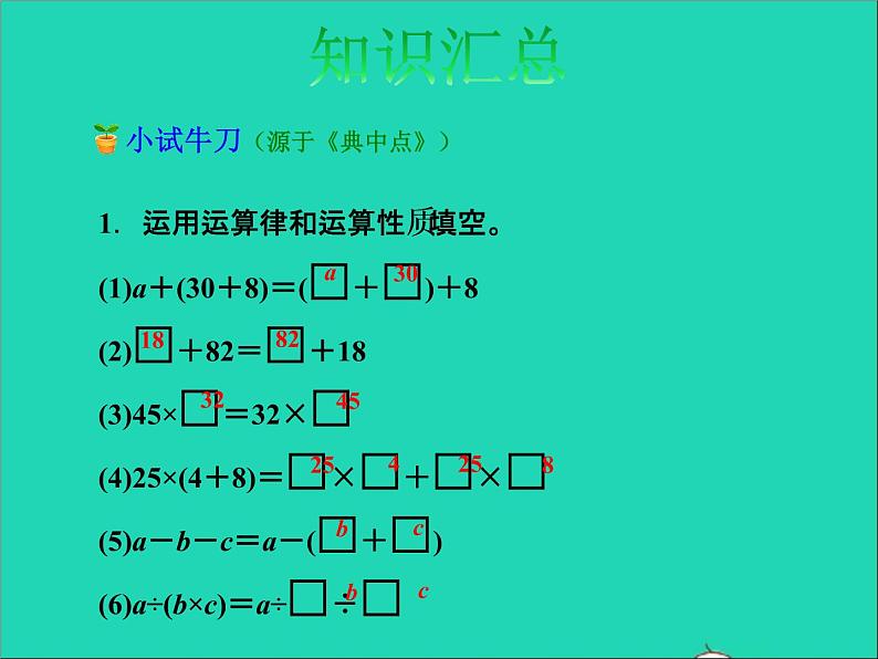 2022六年级数学下册总复习1数与代数第8课时运算律授课课件北师大版第7页