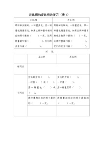 小学数学冀教版六年级下册正比例、反比例教案及反思