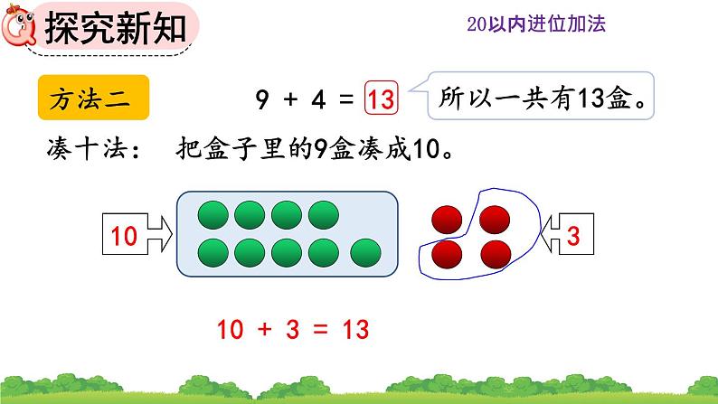 人教版 小学数学一年级上册 《8.1 9加几》课件第6页