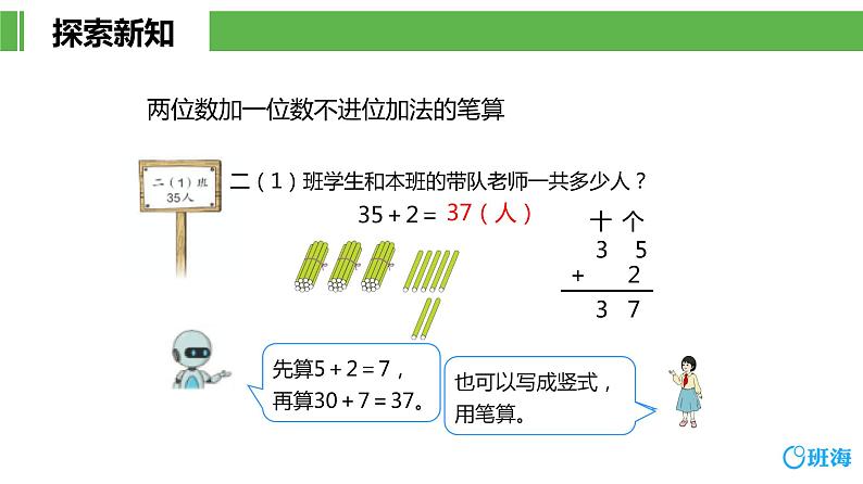班海数学人教2022新版 二上 第二单元 1.不进位加【优质课件】第6页