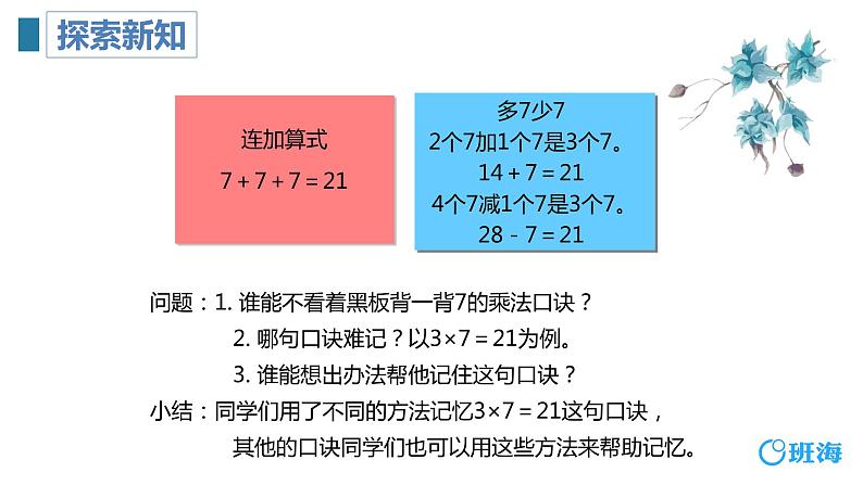 班海数学人教2022新版 二上 第六单元 1.7的乘法口诀【优质课件】08