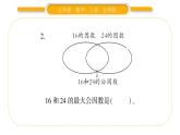北师大版五年级数学上第五单元分数的意义第9课时  找最大公因数习题课件