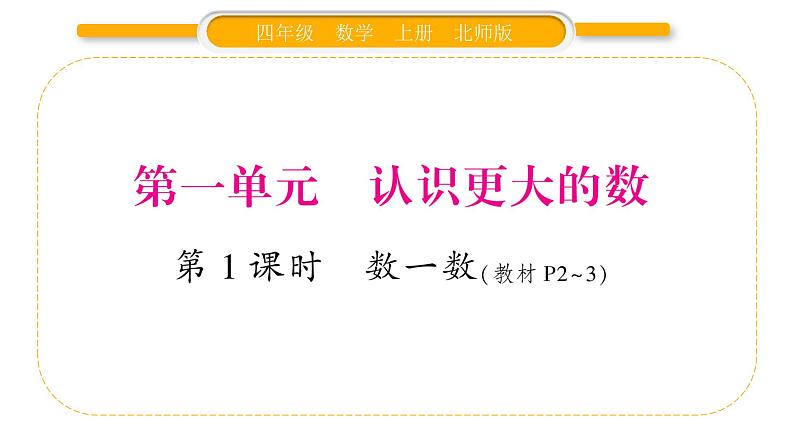 北师大版四年级数学上第一单元认识更大的数第1课时 数一数作业课件01