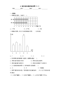 2020-2021学年四 统计表和条形统计图（一）随堂练习题