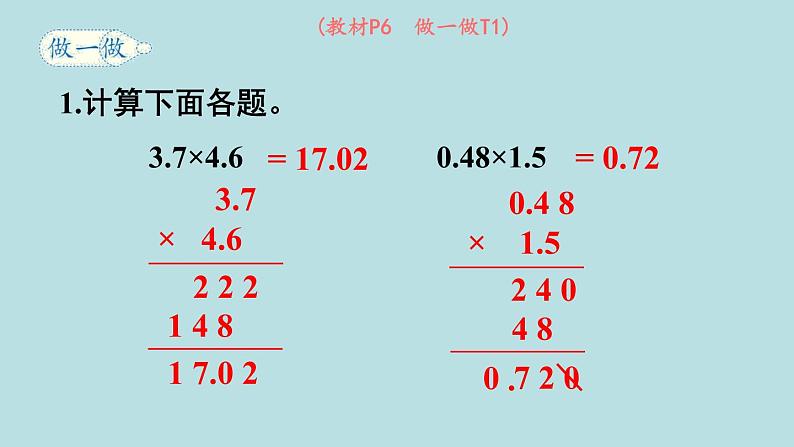 小学数学人教版五年级上册课件1单元小数乘法第3课时小数乘小数204