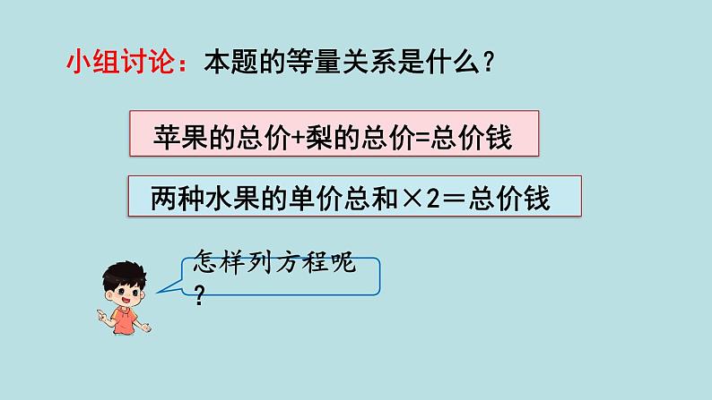 小学数学人教版五年级上册课件5单元简易方程第12课时实际问题与方程3第5页