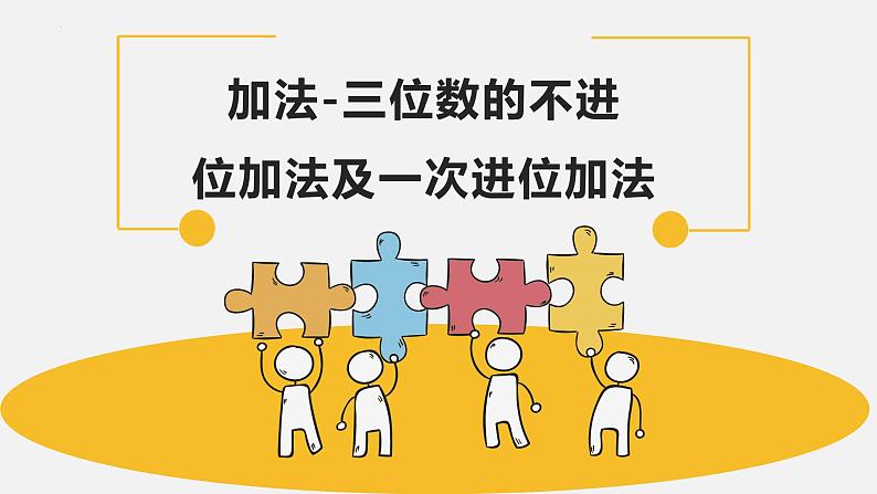 人教2022新版 三上 第四单元 1.加法-三位数的不进位加法及一次进位加法【优质课件】第1页