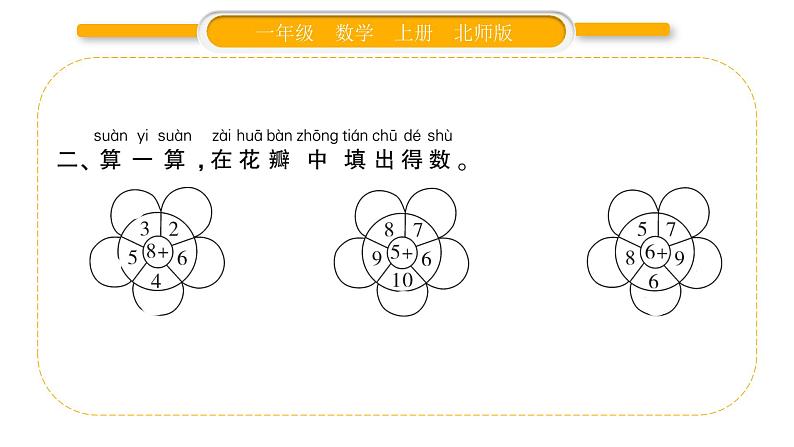 北师大版一年级数学上第七单元加与减（二）第8课时 做个加法表习题课件03