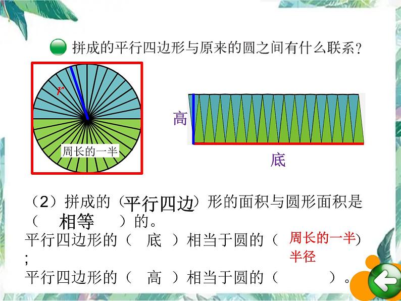 北师大版 六年级上册数学课件- 圆的面积（一）优质课件07