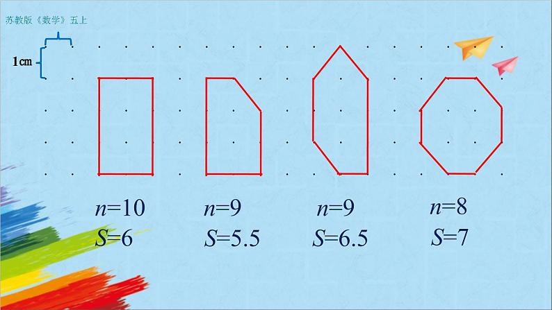 苏教版五年级数学上册《钉子板上的多边形》教学课件第7页