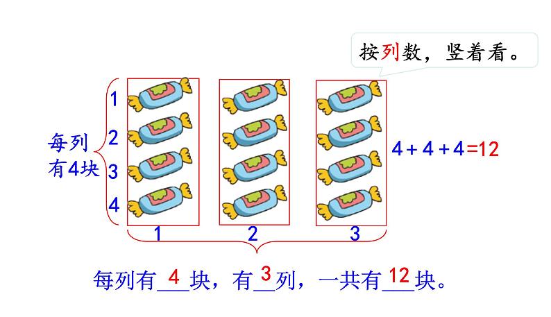 北师大版二年级数学上册课件 第三单元1.有多少块糖第8页