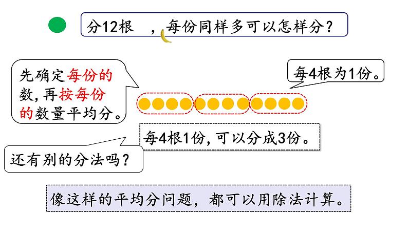 北师大版二年级数学上册课件 第七单元4.分香蕉07