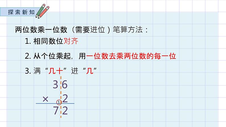 苏教版数学三年级上册《两、三位数乘一位数（不连续进位）》课件05