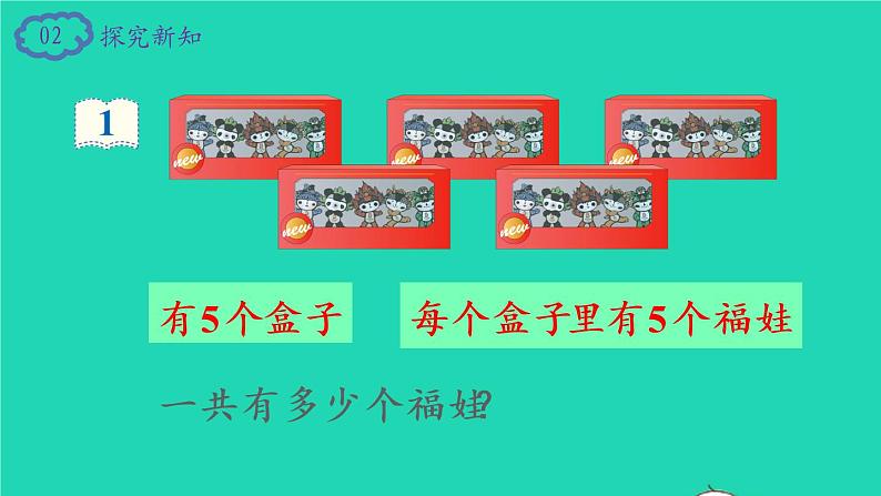 2022二年级数学上册4表内乘法一22_6的乘法口诀第1课时5的乘法口诀教学课件新人教版第3页