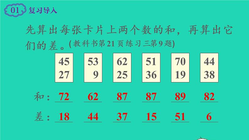 2022新人教版二年级数学上册2100以内的加法和减法二2减法第2课时解决问题（教学课件+教学设计+教学反思）02