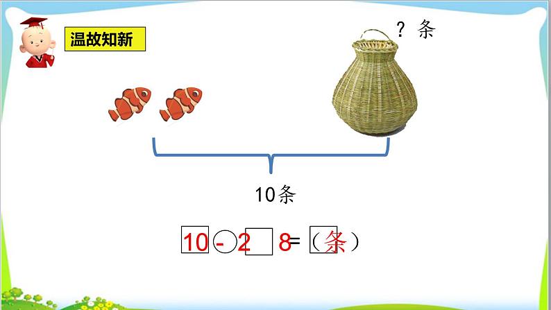 苏教版小学数学一年级(下册)第4单元  求减数的实际问题  自主学习课件第3页