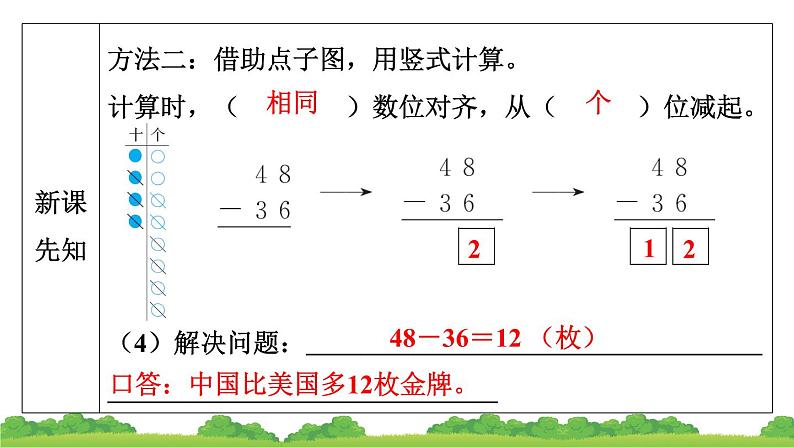 人教版小学数学二年级上册 第1节 不退位减 作业课件第6页