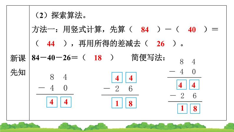 人教版小学数学二年级上册 第1节 连加、连减和加减混合 作业课件第8页