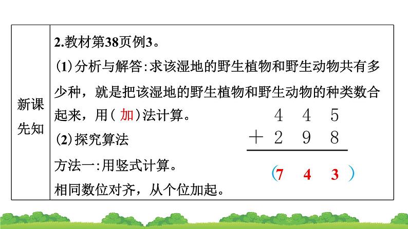 人教版小学数学 三年级上册 第2节 万以内的加法（2）作业课件04