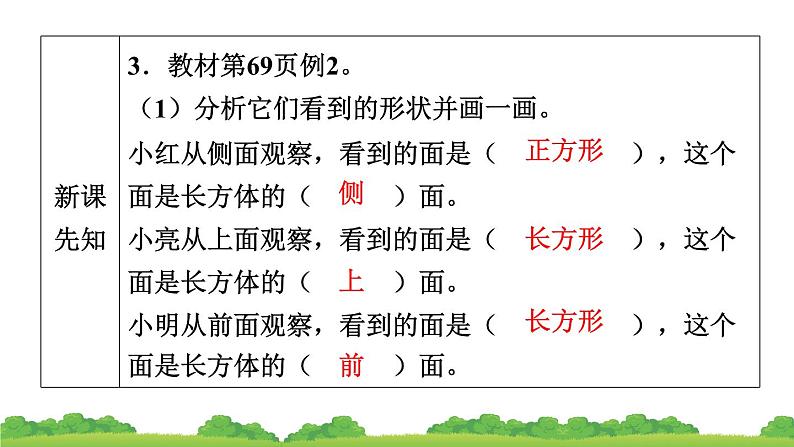 人教版小学数学二年级上册 5.观察物体 作业课件第7页