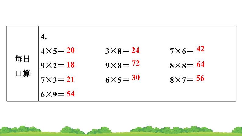 人教版小学数学 三年级上册 第2节 求一个数的几倍是多少 作业课件08