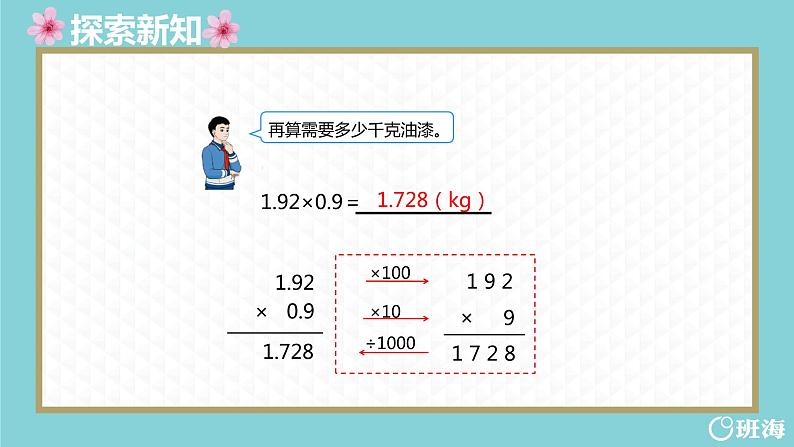 班海数学人教2022新版 五上 第一单元 2.小数乘小数【优质课件】第8页