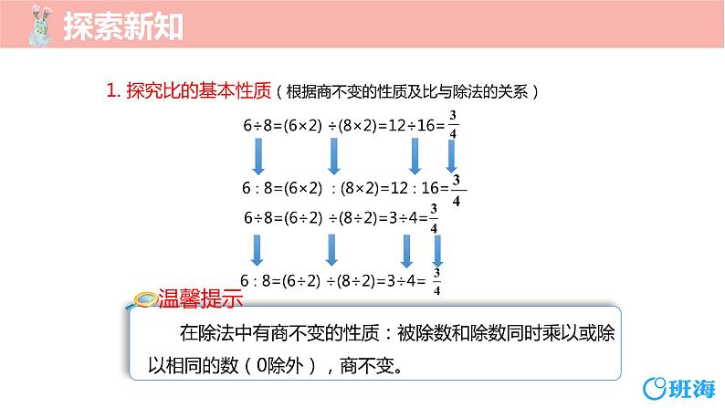 班海数学人教2022新版 六上 第四单元 3.比的基本性质【优质课件】第7页