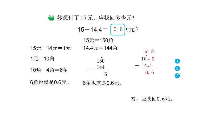 北师大版三年级数学上第八单元认识小数第4课时 寄书 教学课件第4页