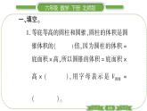 北师大版六年级数学下第一单元圆柱与圆锥第 ７ 课时　 圆锥的体积(１) 习题课件