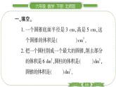 北师大版六年级数学下第一单元圆柱与圆锥第 ８ 课时　 圆锥的体积(２) 习题课件