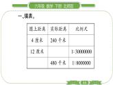 北师大版六年级数学下第二单元比例第 ５ 课时　 比例尺(２) 习题课件