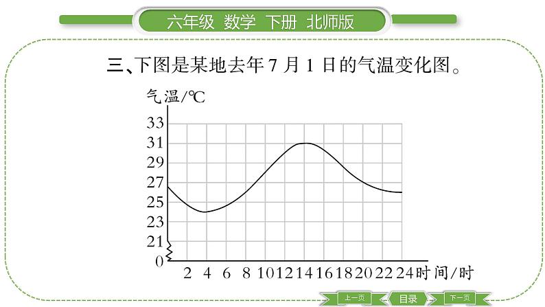 北师大版六年级数学下第四单元正比例与反比例第 １ 课时　 变化的量 习题课件06