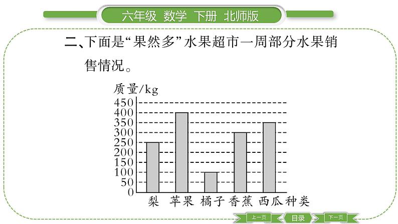 北师大版六年级数学下总复习统计与概率第 １ 课时　 统计(１) 习题课件第5页