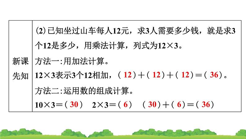 人教版 小学数学三年级上册 1.口算乘法 作业课件第6页