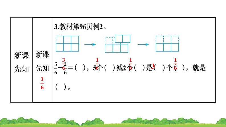 人教版小学数学三年级上册 8.分数的简单计算 作业课件05