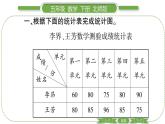 北师大版五年级下数学第八单元数据的表示和分析第 ４ 课时　 练习课 习题课件