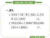 北师大版四年级数学下总复习第 ３ 课时　 数与代数(３)习题课件