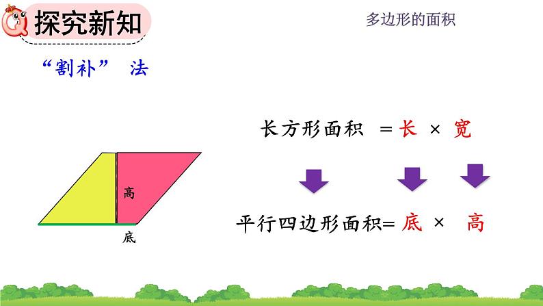 人教版小学数学 五年级上册 6.1 平行四边形的面积 课件08