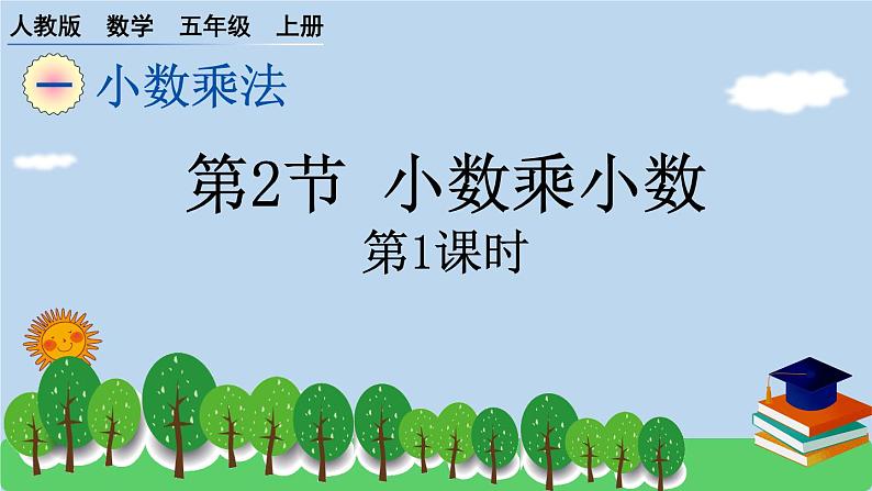 人教版小学数学 五年级上册 1.2小数乘小数 第1课时 作业课件01