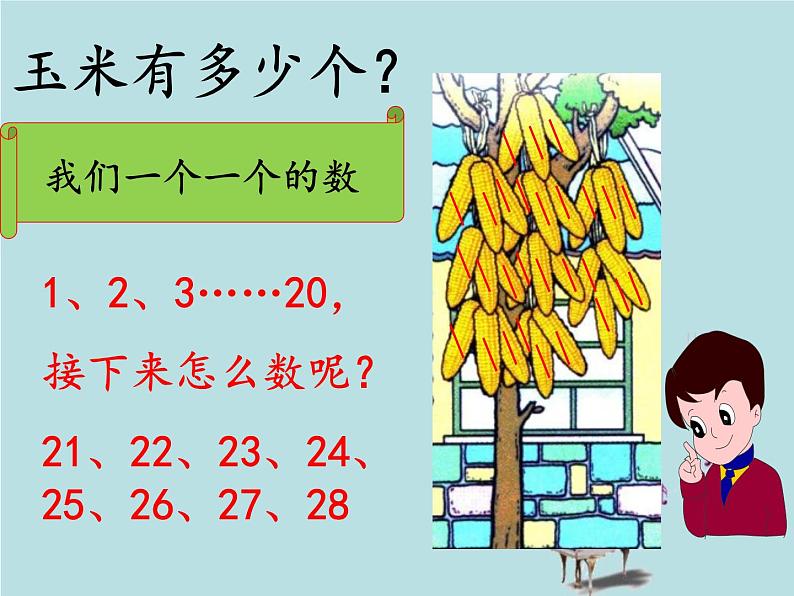 2021-2022学年青岛版数学一年级下册 三 丰收了 100以内数的认识 信息窗一（100以内数的认识） 课件第8页