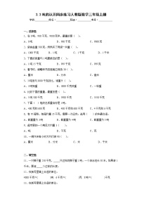 2021学年3 测量吨的认识巩固练习