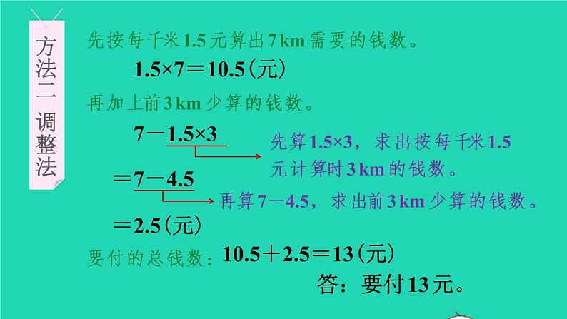 2022新人教版五年级数学上册1小数乘法第7课时用小数乘加乘减解决分段计费问题（课件+教学设计+教学反思）05