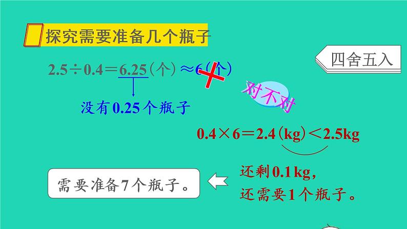 2022新人教版五年级数学上册3小数除法第8课时解决问题（课件+教学设计+教学反思）04