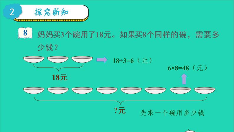 2022三年级数学上册6多位数乘一位数2笔算乘法第7课时解决问题二教学课件新人教版第3页