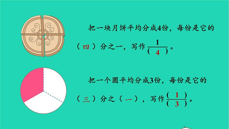 2022新人教版三年级数学上册8分数的初步认识1分数的初步认识第1课时几分之一（教学课件+教学反思）04