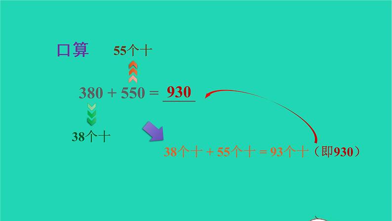 2022新人教版三年级数学上册2万以内的加法和减法一第2课时几百几十加减几百几十（教学课件+教学反思）04