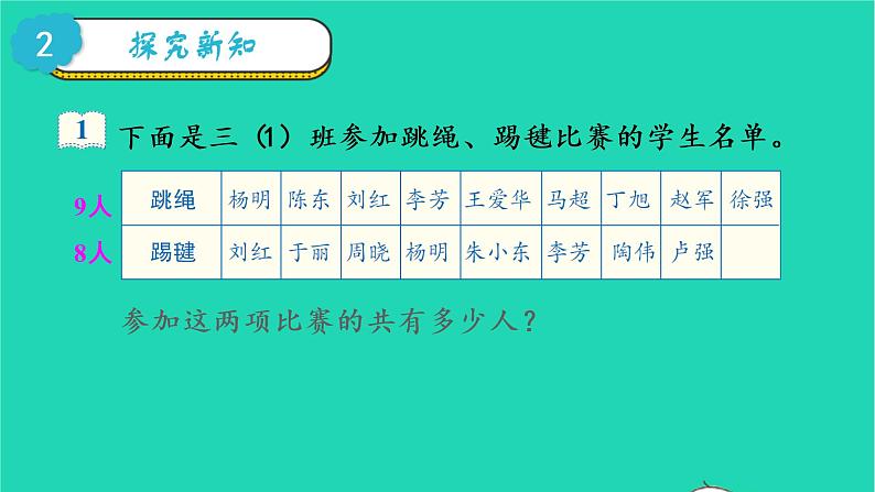 2022三年级数学上册9数学广角__集合教学课件新人教版第3页