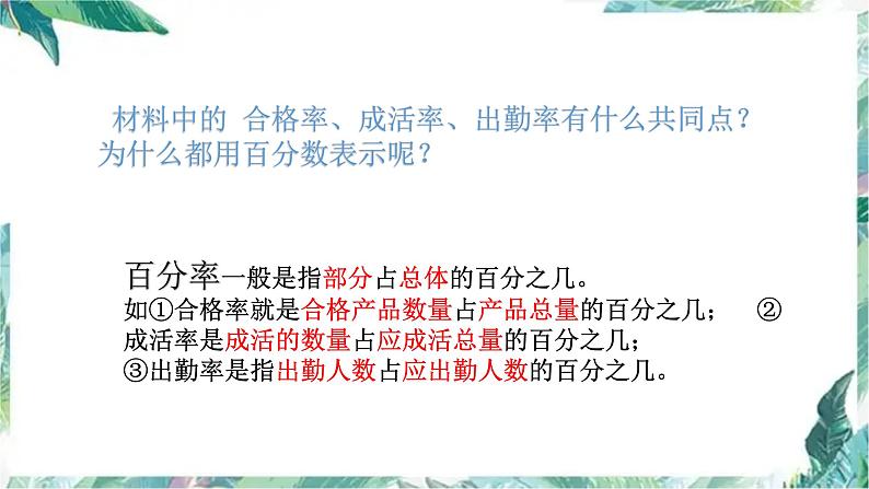 北师大版六年级数学上册课件-  合格率 优质课件03